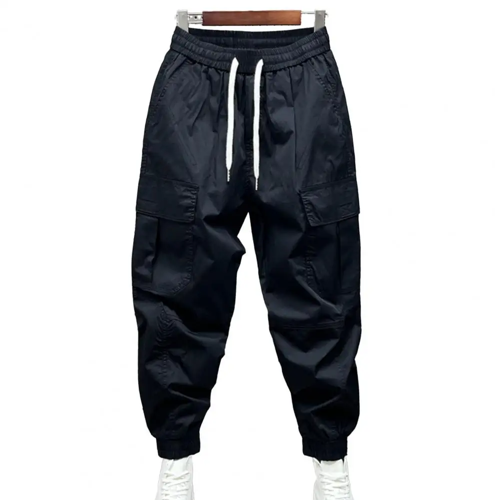 

Fishing Trousers Comfortable Men's Harem Pants with Elastic Waist Multiple Pockets for Outdoor Activities Soft Breathable Fabric