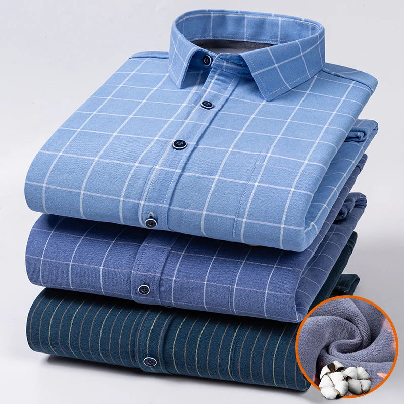 New in shirt Autumn And Winter Thick long-sleeve shirts for men slim fit plaid shirt Casual warm pure cotton soft office clothes
New in shirt Autumn And Winter Thick long-sleeve shirts for men slim fit plaid shirt Casual warm pure cotton soft office clothes