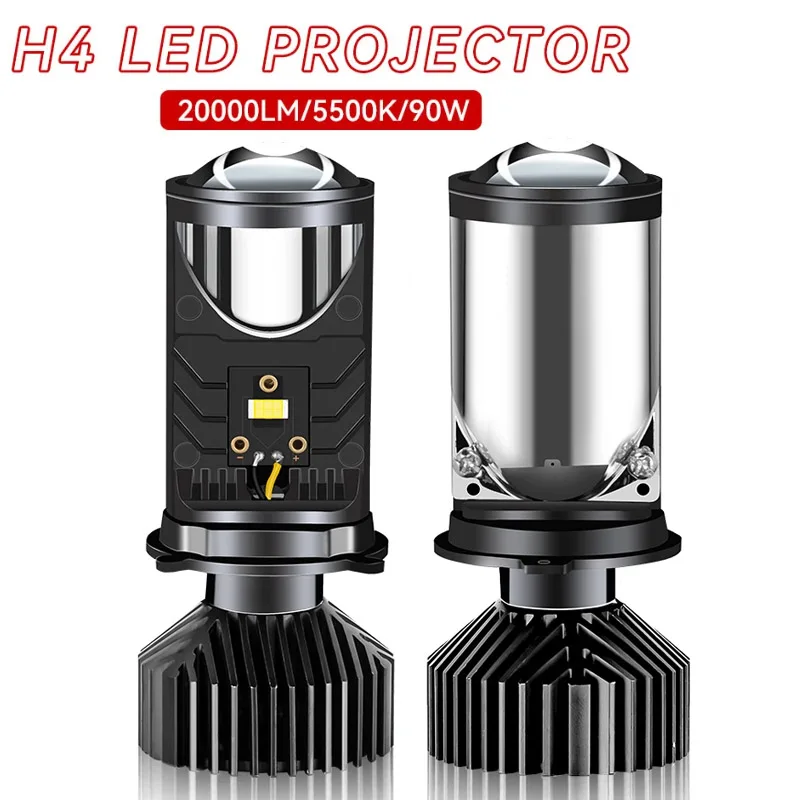 

Y6 H4 LED Projector Headlight Projector Lens with Fan Cooling 90W Automobile Hi Lo Beam Bulb 12V