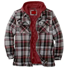 Men's Clothing European American Models Thick Cotton Plaid Long-sleeved Loose Hooded Autumn and Winter Jacket 
Men's Clothing European American Models Thick Cotton Plaid Long-sleeved Loose Hooded Autumn and Winter Jacket