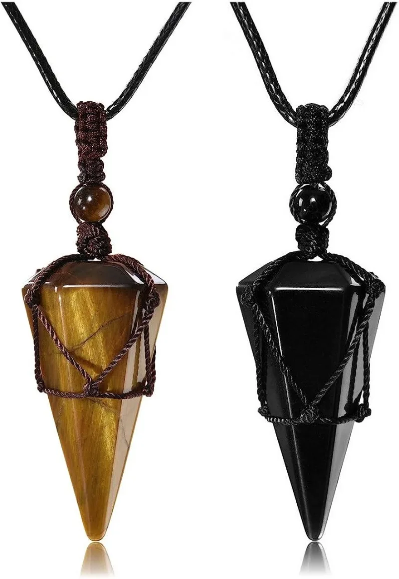 6 Facet Reiki Healing Crystal Stone Pointed Pendant Necklaces Natural Gemstone Necklace Adjustable Quartz Jewelry for Women Men
6 Facet Reiki Healing Crystal Stone Pointed Pendant Necklaces Natural Gemstone Necklace Adjustable Quartz Jewelry for Women Men