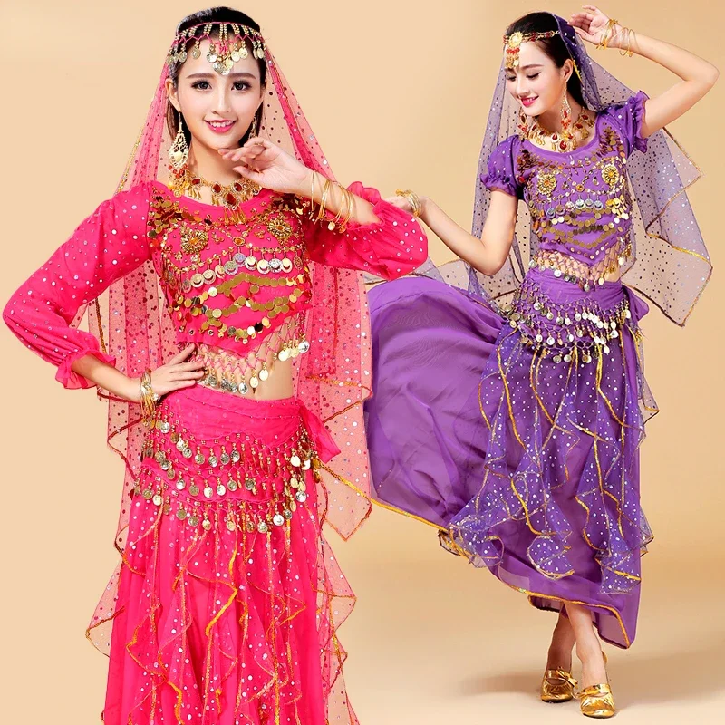 

Sexy Oriental Belly Dance Suits for Women Dancing Practice Bellydance Costumes 6 Color Bollywood Indian Egyptian Belly Dress