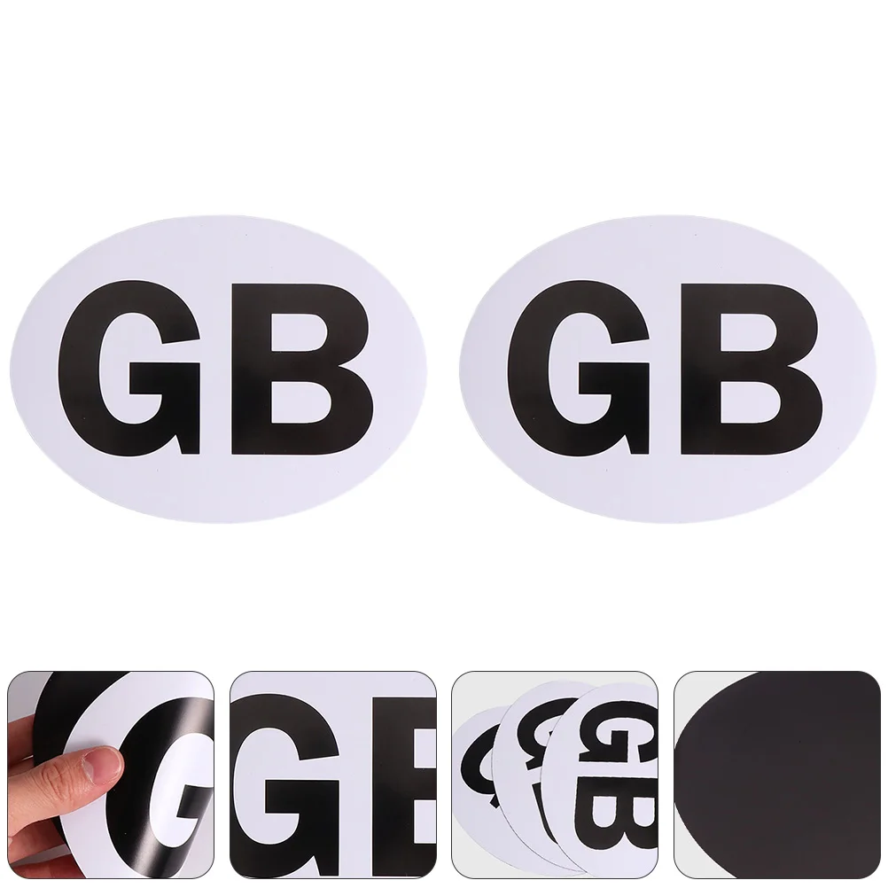 

4 Pcs Car Stickers Autobody Decor Fridge Creative for Rubber Magnet Self-adhesive Oval Decals Removable