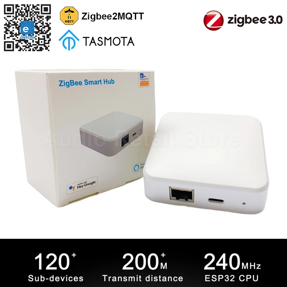 eWelink Zigbee 3.0 Gateway Smart Home Hub RJ45 Ethernet Bridge Wired Gateway APP Works with Sonoff Devices Zigbee2MQTT Tasmota
eWelink Zigbee 3.0 Gateway Smart Home Hub RJ45 Ethernet Bridge Wired Gateway APP Works with Sonoff Devices Zigbee2MQTT Tasmota
