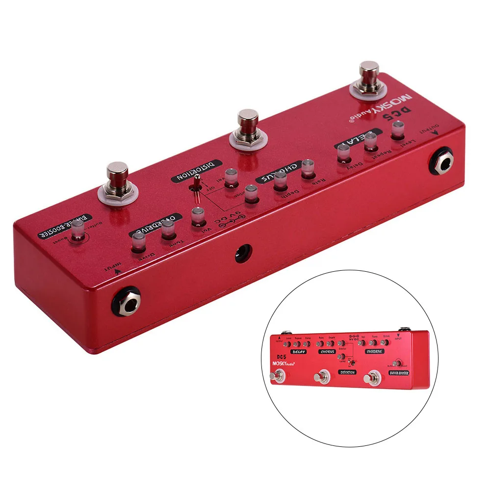 Compact And Versatile Multi-Effect Pedal 6 Effects In 1 True Bypass Switch Full Metal Shell Electric Guitar Accessories
Compact And Versatile Multi-Effect Pedal 6 Effects In 1 True Bypass Switch Full Metal Shell Electric Guitar Accessories