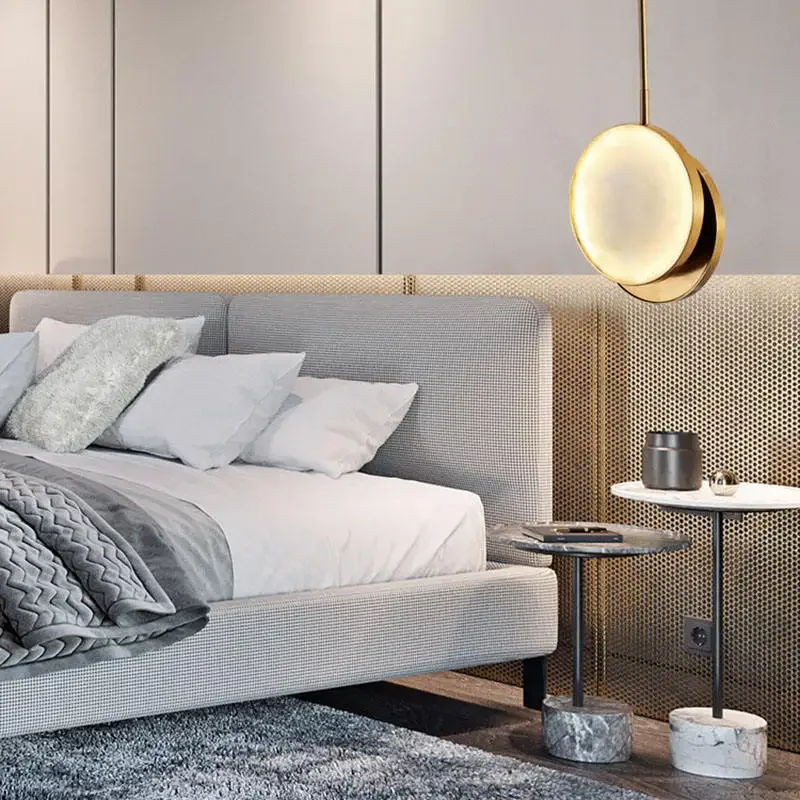 

Прикроватная лампа для спальни, столовой, бара, Роскошная подвеска из натурального мрамора, минималистичный декоративный светильник в скандинавском стиле для гостиной
