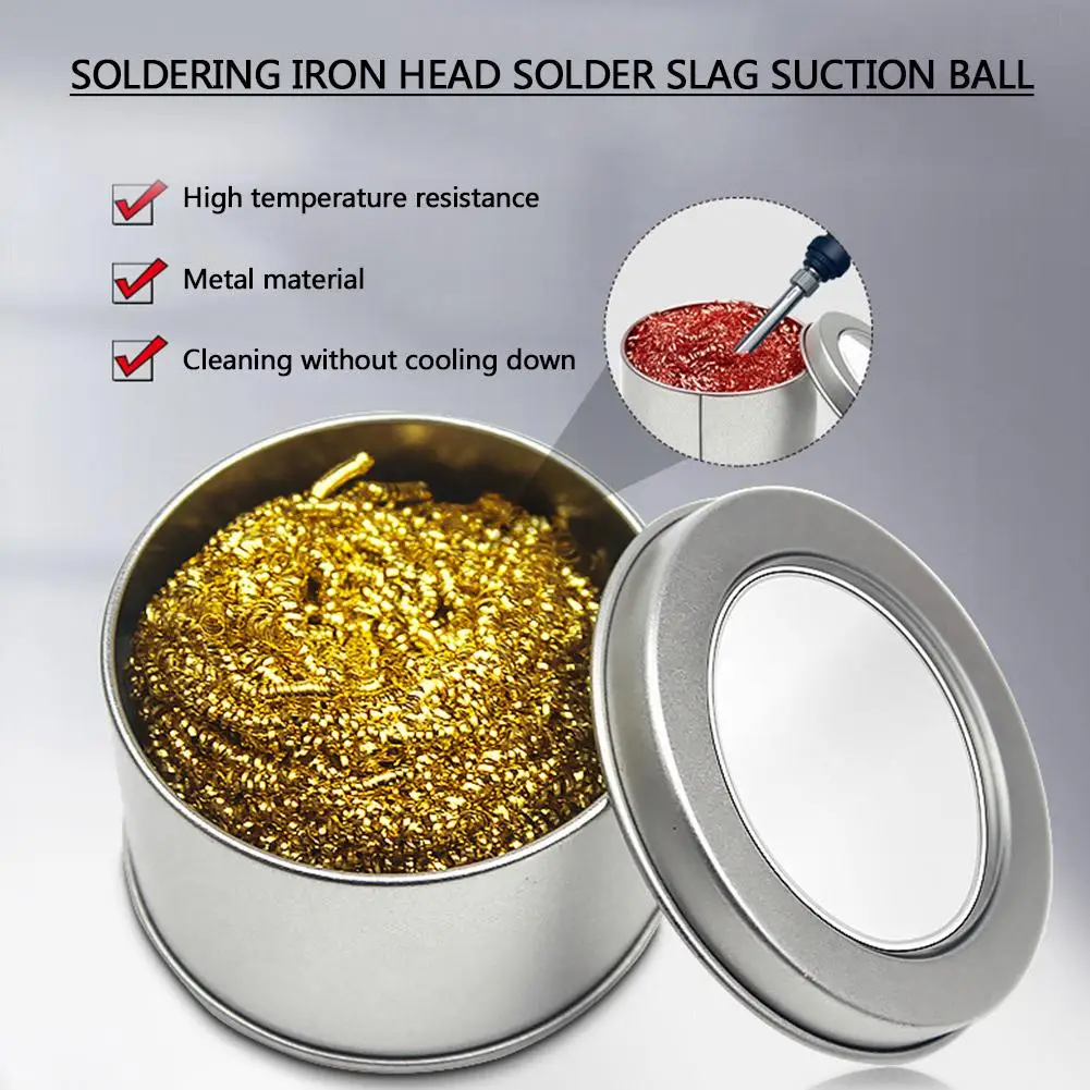 1pc Cleaning Ball Desoldering Soldering Iron Mesh Filter Tip Cleaning Iron Cleaner Wire Soldering Nozzle Copper Ball Cleane S6N2
1pc Cleaning Ball Desoldering Soldering Iron Mesh Filter Tip Cleaning Iron Cleaner Wire Soldering Nozzle Copper Ball Cleane S6N2