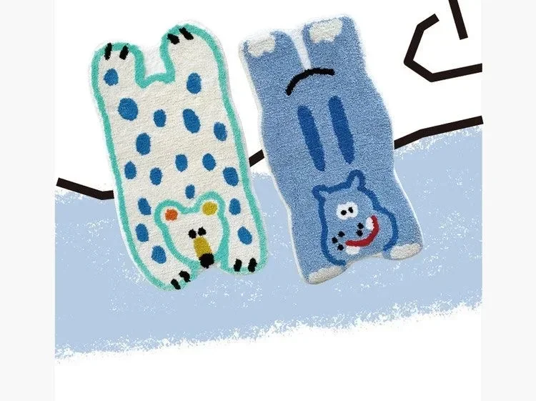 1pc Cartoon Animals Imitation Cashmere Non-slip Mat Carpet Thin Absorbent Bath Mat Washable Shower Bathroom Home Decoration Gift 1pc Cartoon Animals Imitation Cashmere Non-slip Mat Carpet Thin Absorbent Bath Mat Washable Shower Bathroom Home Decoration Gift
