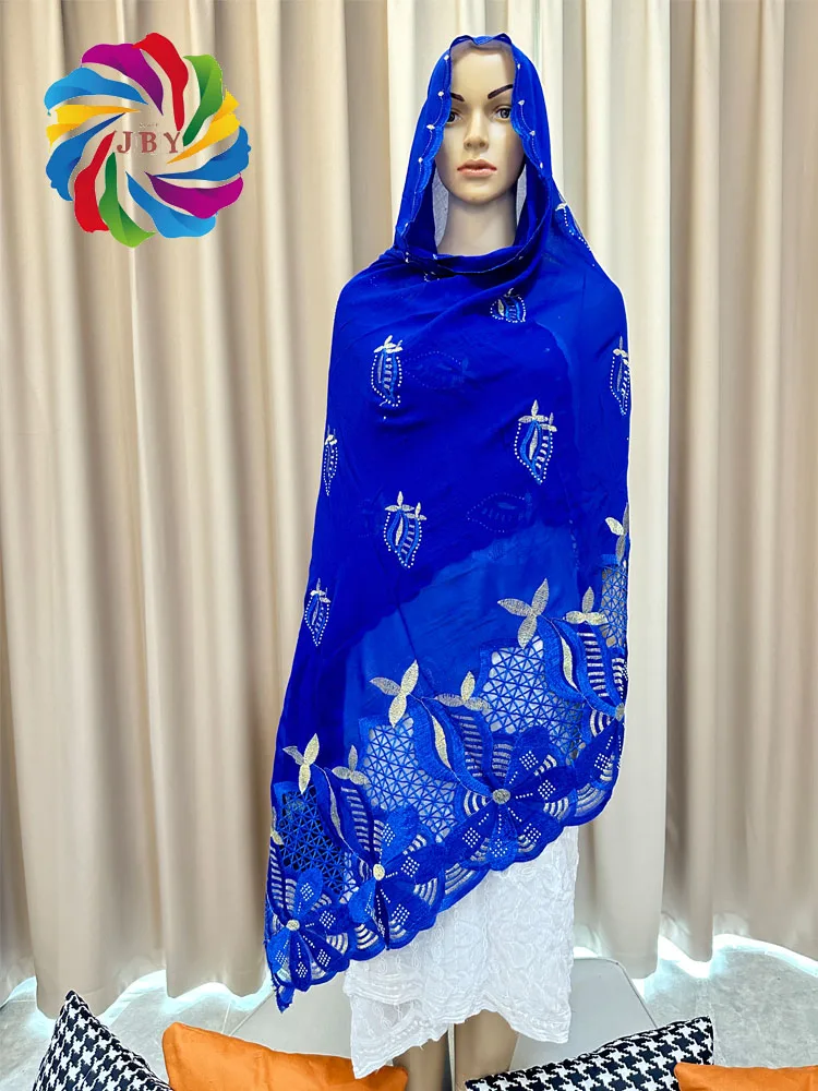 New Style African Women Scarfs Muslim Embroidery Heavy Cotton Scarf Big Size Scarf With Beads For Shawls Embroidery SCARF
New Style African Women Scarfs Muslim Embroidery Heavy Cotton Scarf Big Size Scarf With Beads For Shawls Embroidery SCARF