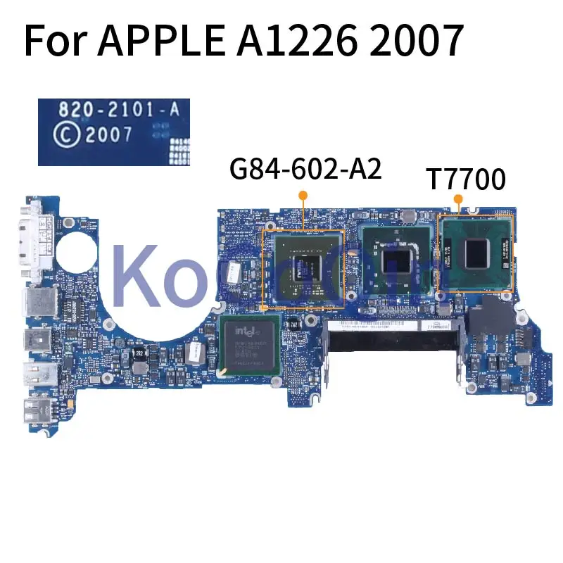 Материнская плата для ноутбука APPLE A1226 2007 T7700 материнская плата для ноутбука 820-2101-A G84-602-A2 DDR2
Материнская плата для ноутбука APPLE A1226 2007 T7700 материнская плата для ноутбука 820-2101-A G84-602-A2 DDR2