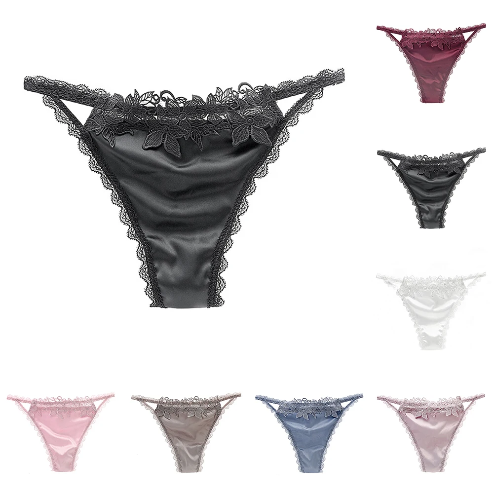 Women Bikini Hombre Lingerie Shiny Satin Briefs Lace Knickers Thongs Panties Ladies Seamless Lightweight Beachwear Underwear
Women Bikini Hombre Lingerie Shiny Satin Briefs Lace Knickers Thongs Panties Ladies Seamless Lightweight Beachwear Underwear