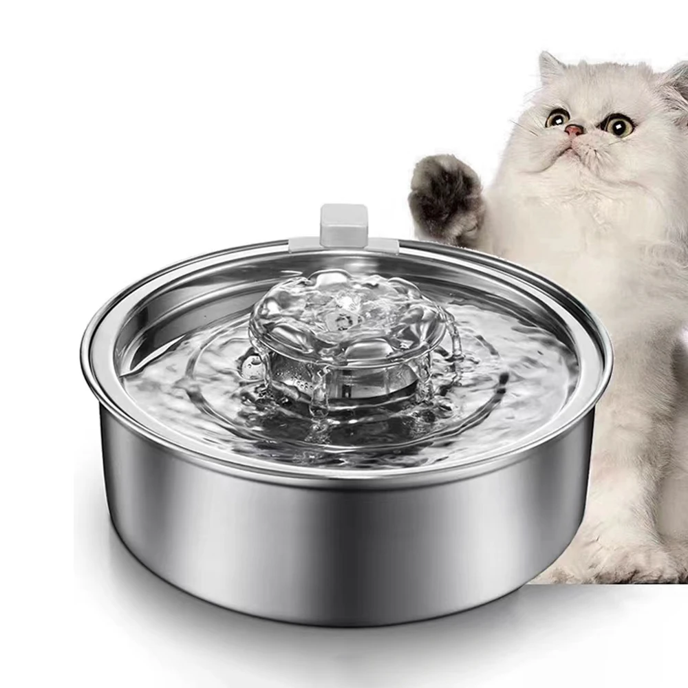 Cat Water Fountain Stainless Steel Electric Auto Filter Matal Pet Drinking Dispenser Accessories
Cat Water Fountain Stainless Steel Electric Auto Filter Matal Pet Drinking Dispenser Accessories