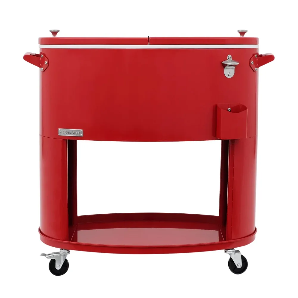 80-Qt Sporty Outdoor Rolling Patio Cooler With Wheels and Handles Thermal Cooler for Drinks Red Freight Free Beach Coolers Beer
80-Qt Sporty Outdoor Rolling Patio Cooler With Wheels and Handles Thermal Cooler for Drinks Red Freight Free Beach Coolers Beer