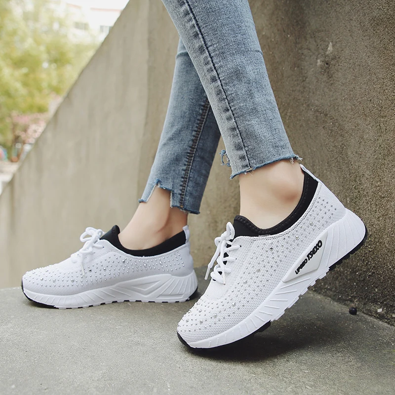 

Red Sports Mesh Breathable High on Platform Athletic Female Footwear Sneakers Women's Shoes Slip Low Spring Casual Offer Autumn