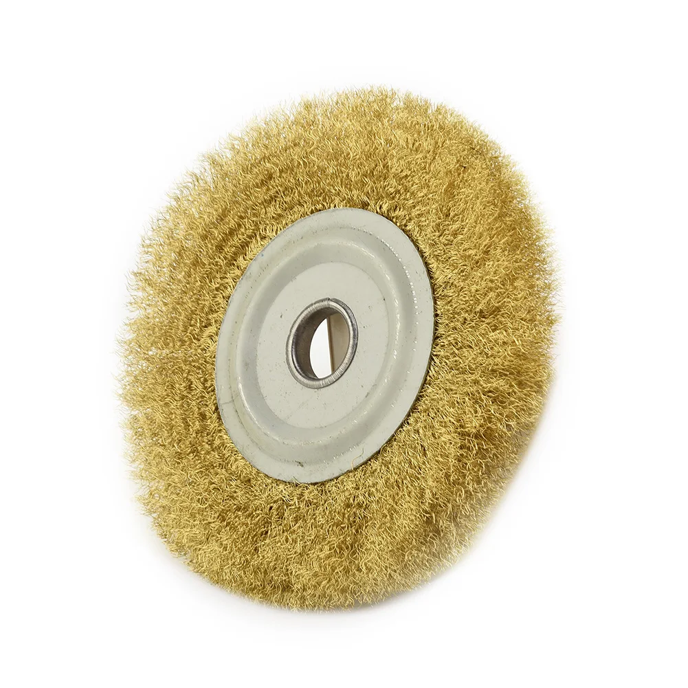 Brass Brush Copper Wire Wheel Portable 5 Inch Brass Brush For Adhesion For Bench For Deburring Metal Polishing
Brass Brush Copper Wire Wheel Portable 5 Inch Brass Brush For Adhesion For Bench For Deburring Metal Polishing