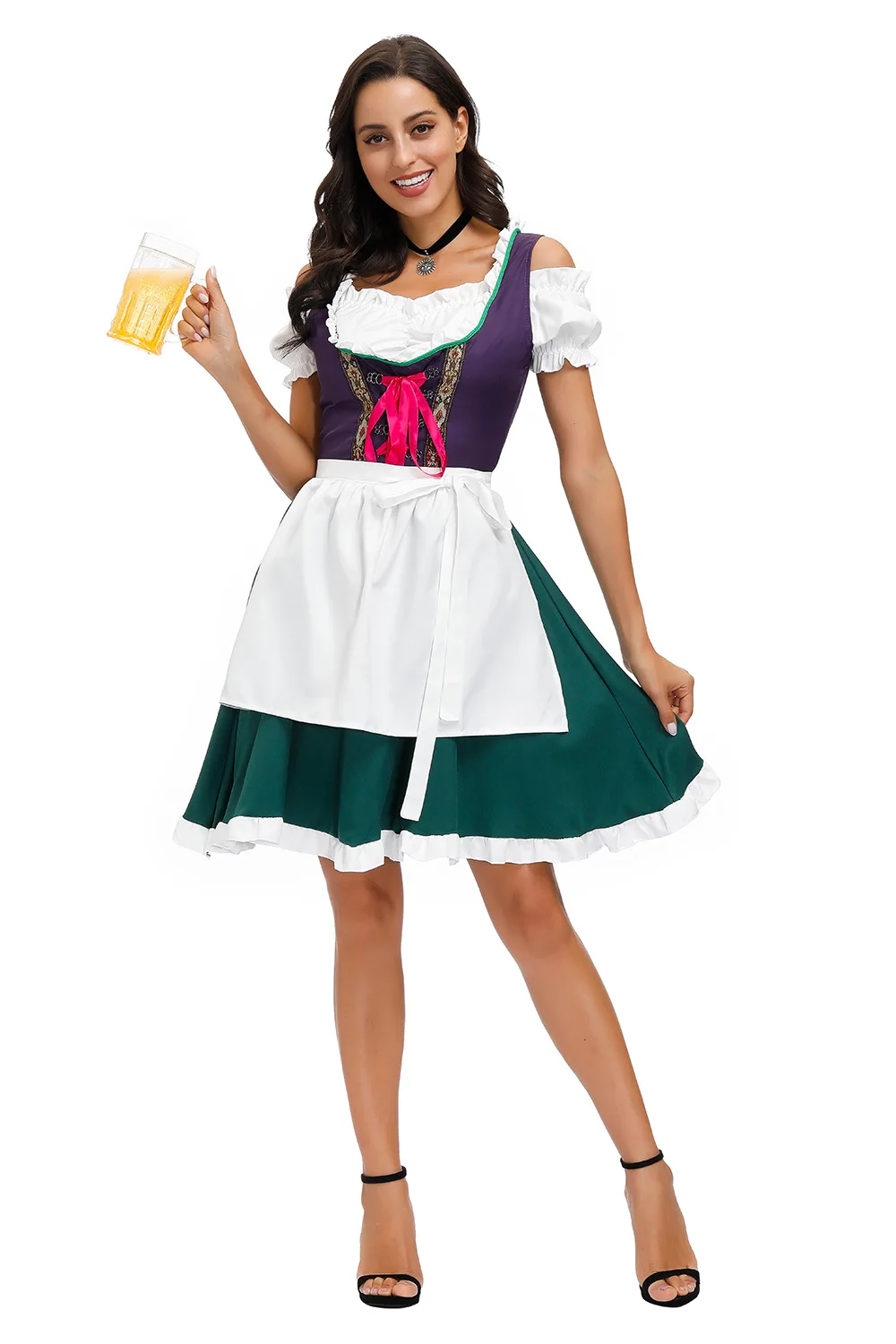 Women Oktoberfest Dirndl Wench Waitress Serving Maid Costume Bavarian Beer Girl Party Fancy Dress
Women Oktoberfest Dirndl Wench Waitress Serving Maid Costume Bavarian Beer Girl Party Fancy Dress