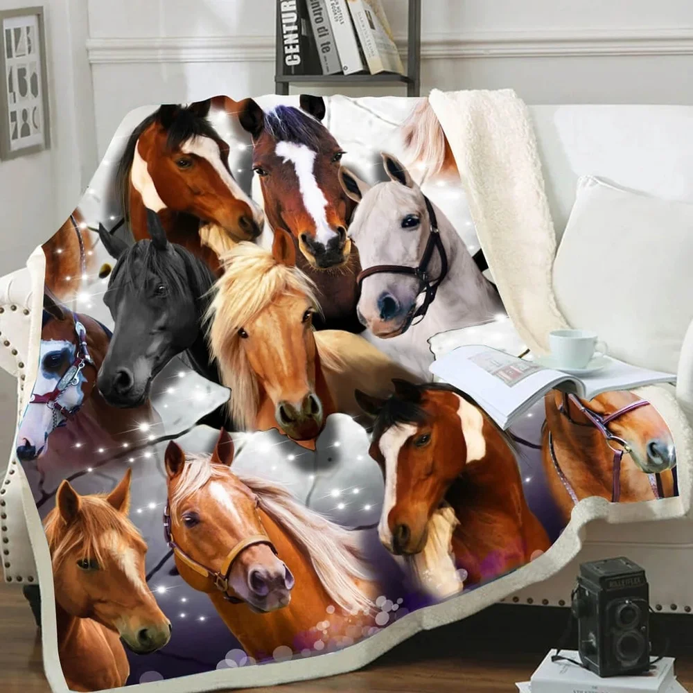 Fashion Sherpa Blanket Animal Horse 3D Printed Soft and Comfortable Blanket Bed Sofa Office Lunch Break Blanket Bedding Supplies
Fashion Sherpa Blanket Animal Horse 3D Printed Soft and Comfortable Blanket Bed Sofa Office Lunch Break Blanket Bedding Supplies