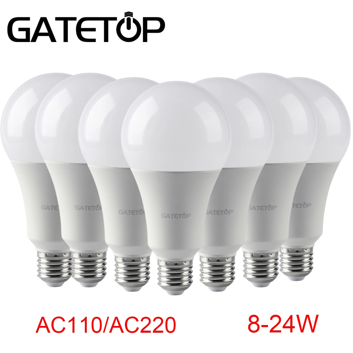 

8PCS E27 B22 LDE lampara Power 8W 9W 10W 12W 15W 18W 20W 24W AC100-240V 220-240V Daylight Cold White for home decorations