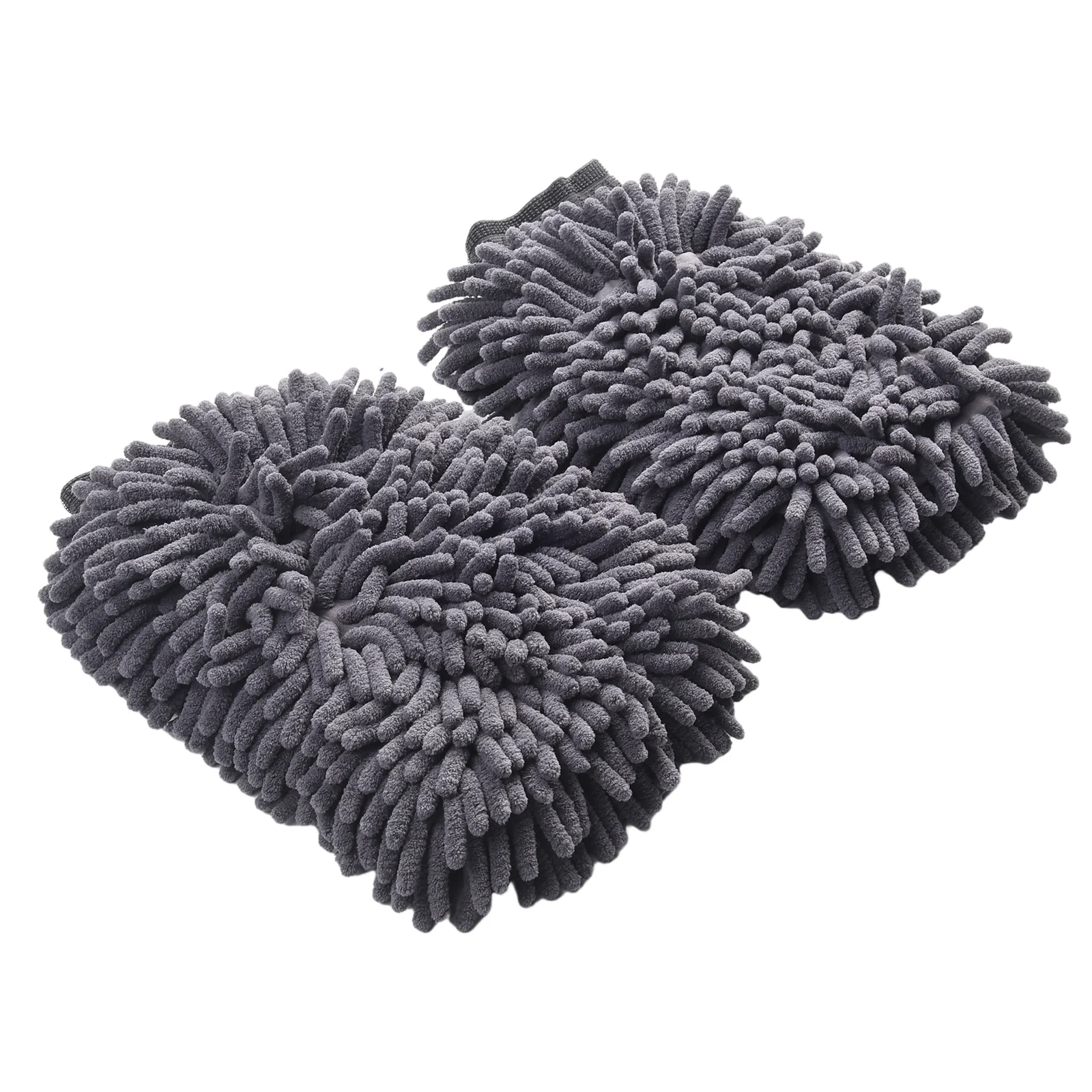 

2pcs Microfibre Car Wash Mitt Ultra Soft Noodle Glove Scrub Cleaning Sponge 2 In 1 Auto Detailing Car Care Cleaning Gloves