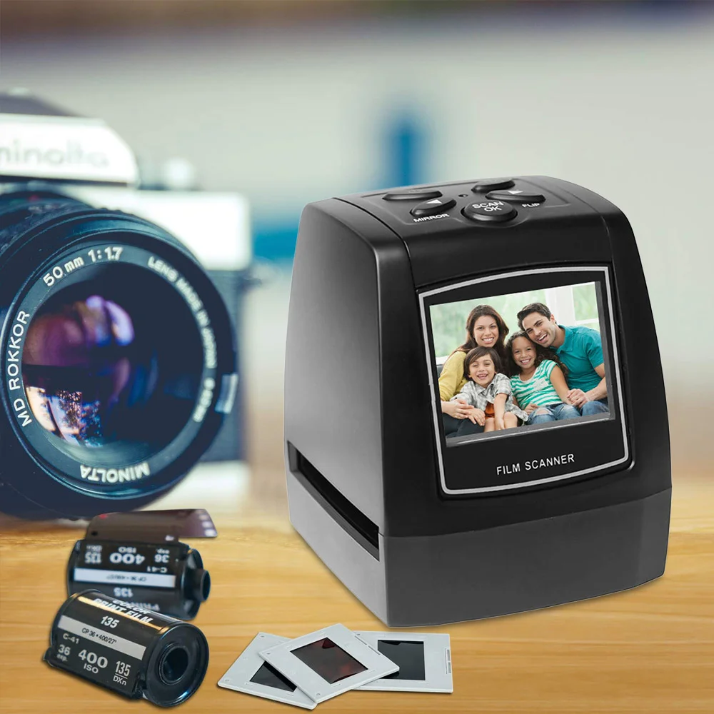 Film Scanner Negative 35/135mm Slide Film Converter Photo Digital Image Viewer with 2.4" LCD Build-in Editing Software
Film Scanner Negative 35/135mm Slide Film Converter Photo Digital Image Viewer with 2.4" LCD Build-in Editing Software