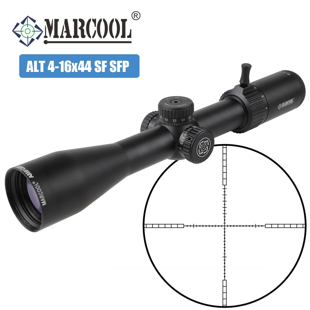 

Marcool ALT 4-16x44 SF SFP Airsoft Rifle Scope for Hunting Tactical Optics Sight Red & Green 30MM Tube Dia. for .223 5.56 AR15