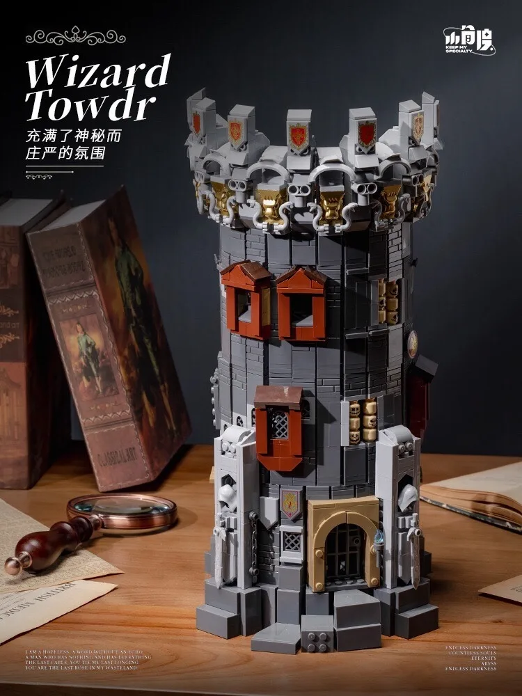 1818PCS MOC Middle Ages Wizard Tower Model Building Blocks Magic World Stone Pagoda Architecture Model Ideas Toy Gift For Kid 1818PCS MOC Middle Ages Wizard Tower Model Building Blocks Magic World Stone Pagoda Architecture Model Ideas Toy Gift For Kid