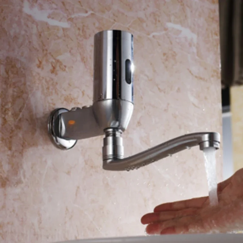 Contact-free intelligent induction cold and hot faucet thickening of commercial wall-mounted automatic induction faucet
Contact-free intelligent induction cold and hot faucet thickening of commercial wall-mounted automatic induction faucet