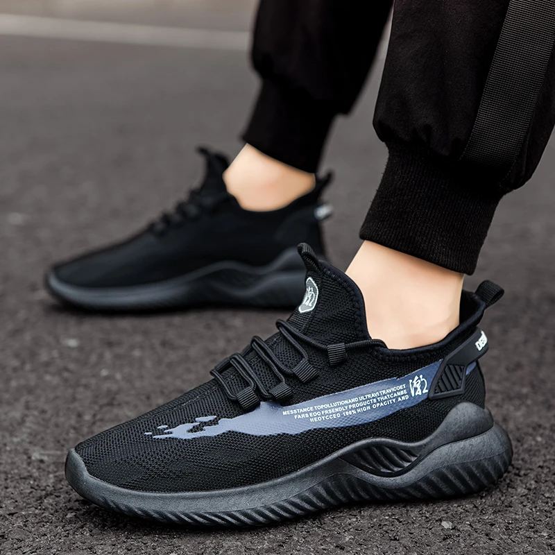 Black Men Running Shoes Lightweight Breathable Comfortable Walking Shoes Casual Fashion Sneakers Mesh Man Workout Shoes 8850
Black Men Running Shoes Lightweight Breathable Comfortable Walking Shoes Casual Fashion Sneakers Mesh Man Workout Shoes 8850