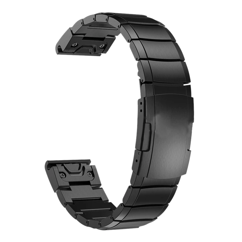 

Для умных спортивных часов Garmin Fenix 6 Fenix 5/5S/5X металлический браслет из нержавеющей стали ремешок для часов 22 мм-черный