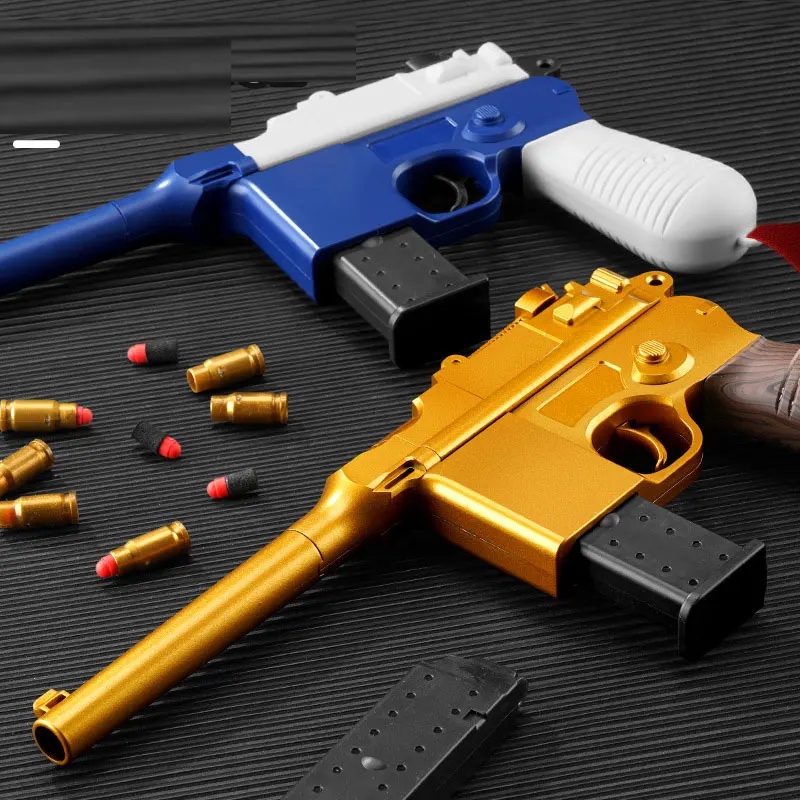 

Soft Foam Darts Bullet Mauser Pistol Blaster Toy Guns Revolver Launcher Shooting Model For Children Adults Boys Birthday