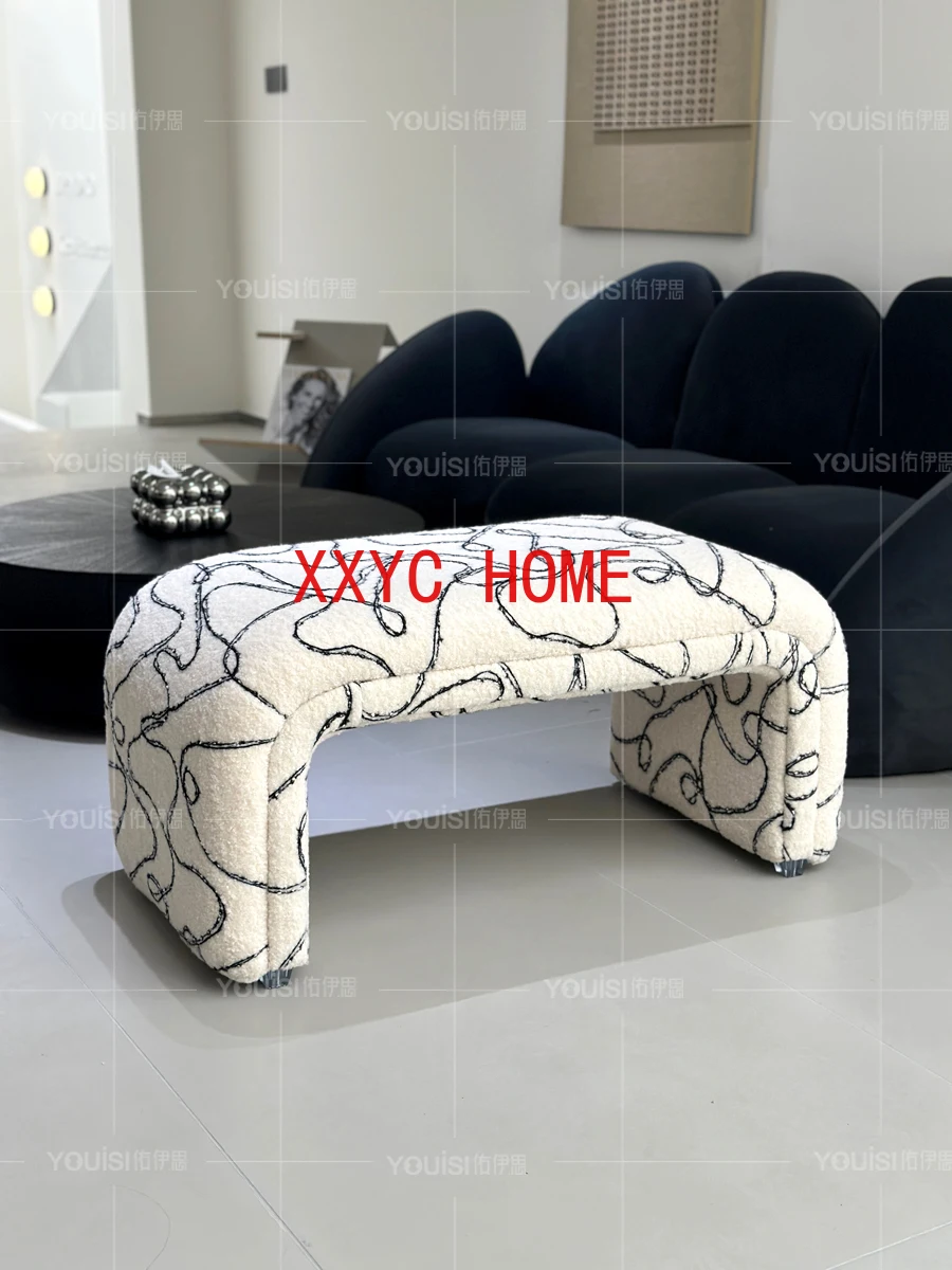 Скандинавская ткань из овечьей шерсти для спальни, задняя часть, маленький диван, гардеробная, простая и роскошная скамейка 
Скандинавская ткань из овечьей шерсти для спальни, задняя часть, маленький диван, гардеробная, простая и роскошная скамейка