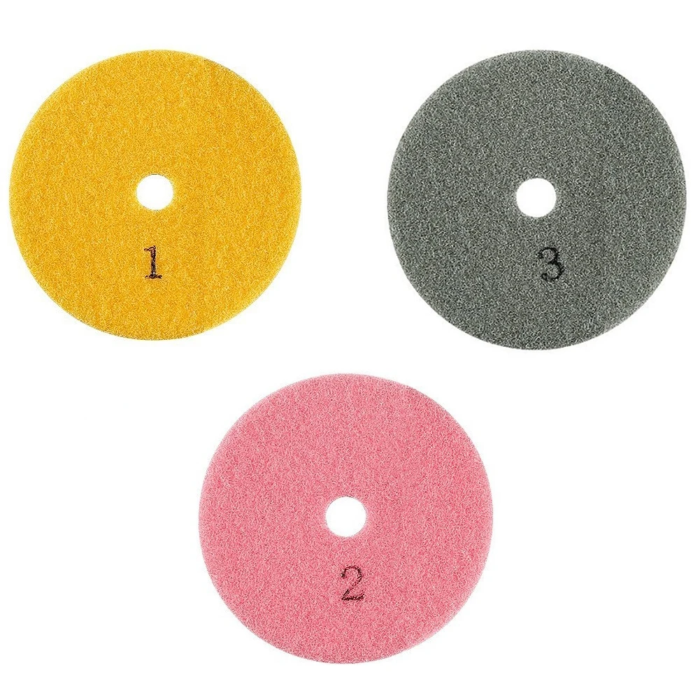 3PCS 100mm Dry/Wet Diamond Polishing Pad 3 Step Polishing Pads For Granite Marble Concrete Stone Sanding Discs Grinding Tool
3PCS 100mm Dry/Wet Diamond Polishing Pad 3 Step Polishing Pads For Granite Marble Concrete Stone Sanding Discs Grinding Tool