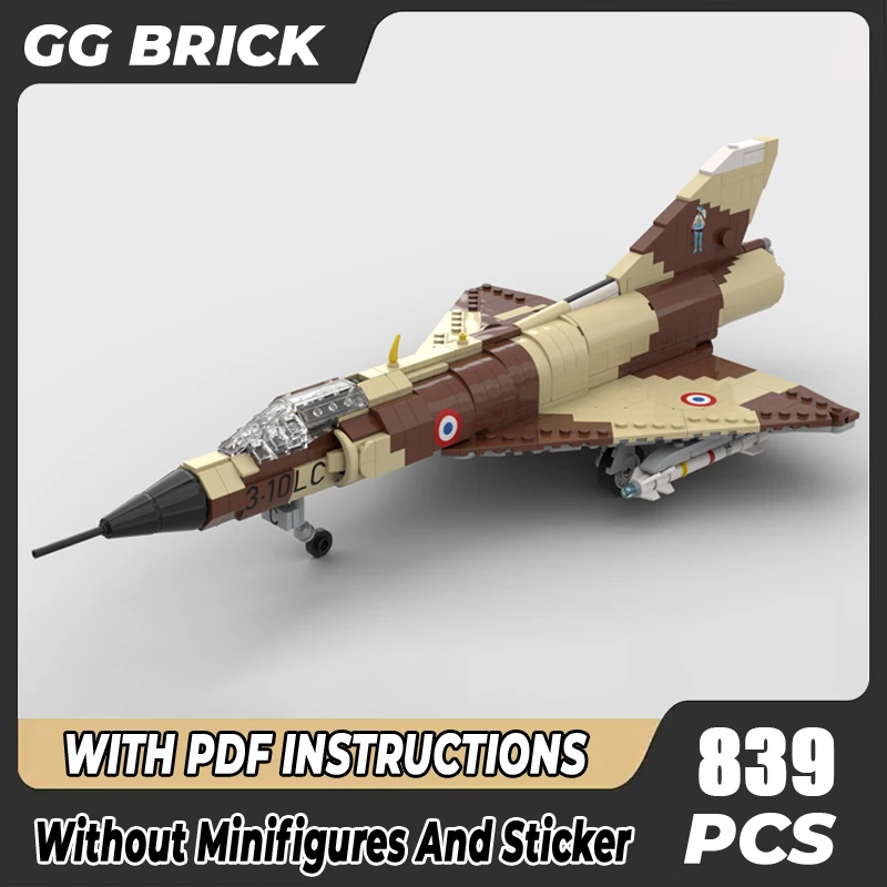 Строительный блок Moc, знаменитая Военная серия, Масштаб 1:35, модель Mirage IIIC, технологические кирпичи, сборка «сделай сам», самолет, игрушки, праздничный подарок
Строительный блок Moc, знаменитая Военная серия, Масштаб 1:35, модель Mirage IIIC, технологические кирпичи, сборка «сделай сам», самолет, игрушки, праздничный подарок