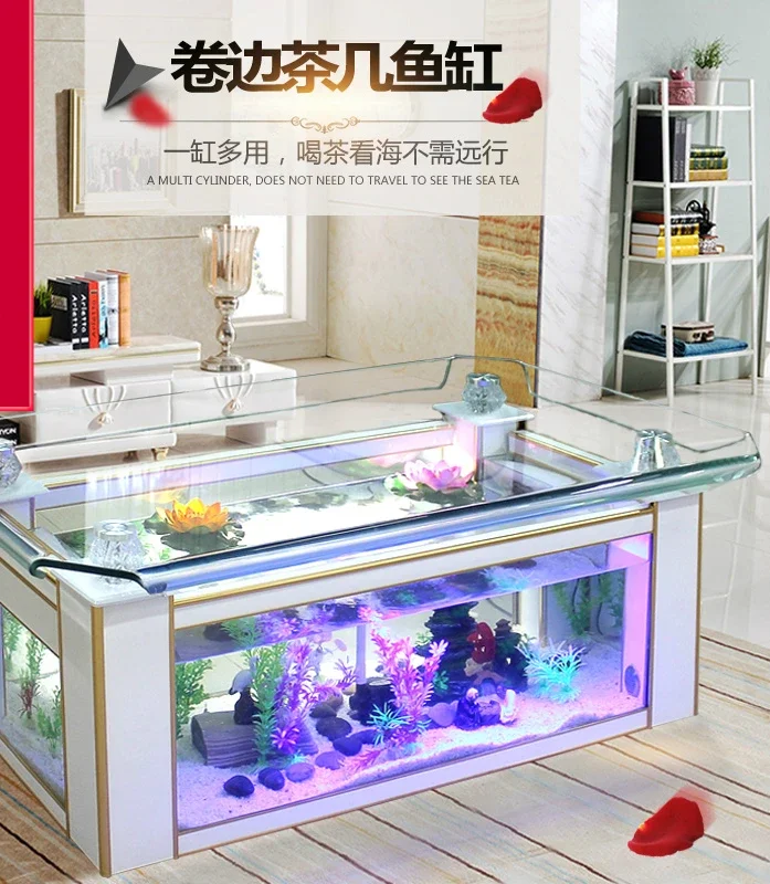 Ecological Coffee Table Fish Tank Aquarium Glass Rectangular Large Creative Home
Ecological Coffee Table Fish Tank Aquarium Glass Rectangular Large Creative Home