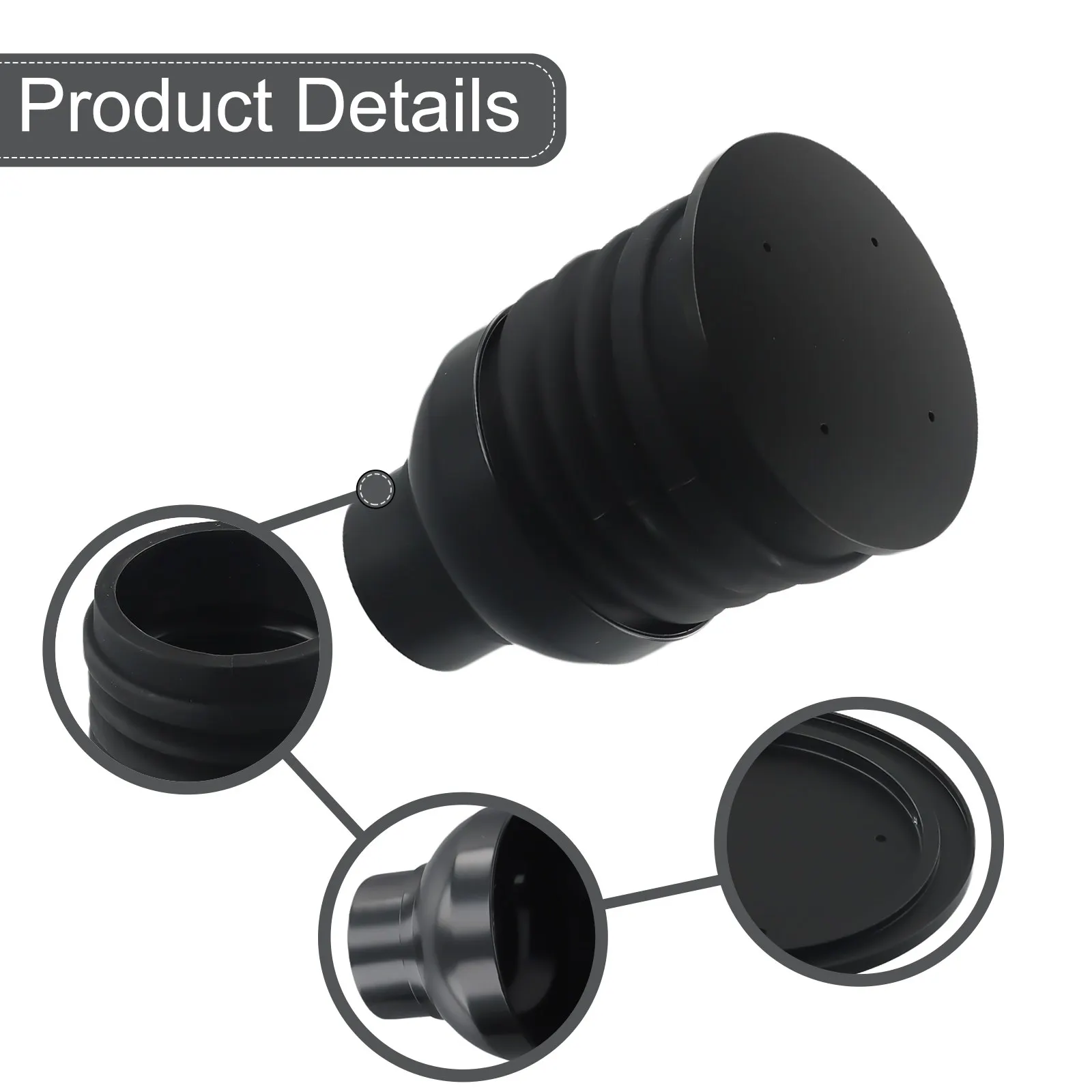 

Coffee Parts Grinder Blow Hopper High Quality Silicone 105x84x84mm 140g Capacity Black Homes Kitchen Appliances