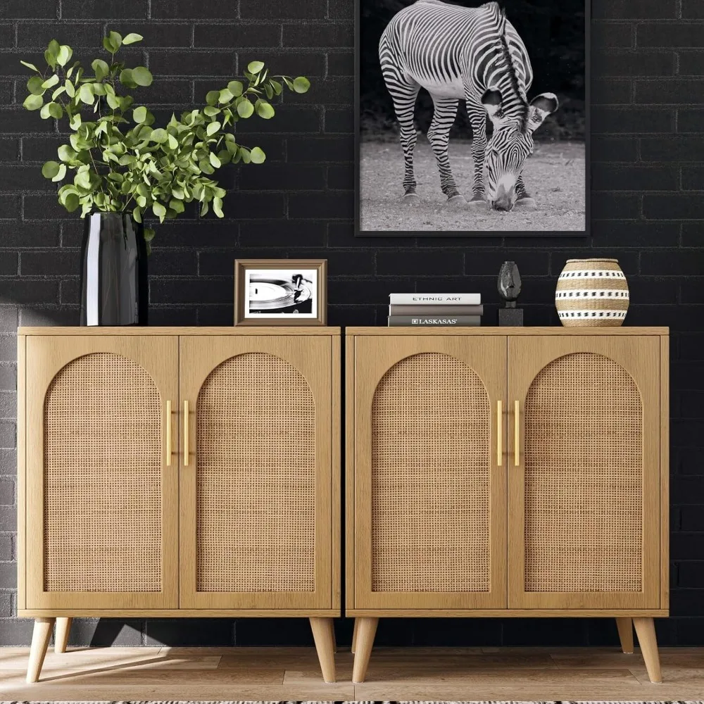 Set of 2 Rattan Storage Cabinet with Doors, Accent Bathroom Floor Cabinet, Modern Sideboard Buffet Cabinet for Living Room
Set of 2 Rattan Storage Cabinet with Doors, Accent Bathroom Floor Cabinet, Modern Sideboard Buffet Cabinet for Living Room