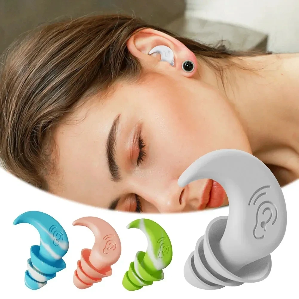 

Sleep Noise Reduction Silicone Earplug Ear Protection Earplugs Anti-Noise Waterproof Plug For Travel Work Waterproof Earplugs