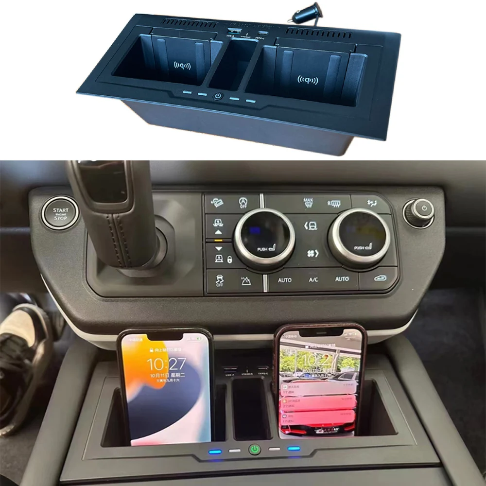 ABS Black Wireless Fast Charger Tray Pad Fits For LR Defender 90 110 2020 2021 2022 2023
ABS Black Wireless Fast Charger Tray Pad Fits For LR Defender 90 110 2020 2021 2022 2023