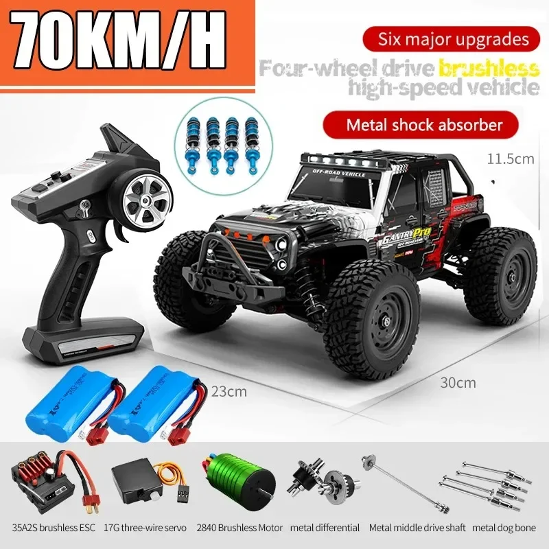 

16103PRO 1:16 4WD RC Car with LED 2.4G Remote Control Cars 70KM/H High Speed Drift Monster Truck for Kids VS WLtoys 144001 Toys
