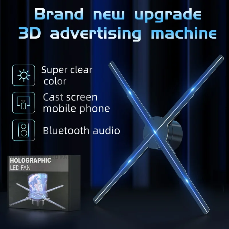 Holographic Projector WiFi 3D Display Aerial Lmaging Led Logo Holographic Lamp 3D Fan Wall Hanging Advertising Machine
Holographic Projector WiFi 3D Display Aerial Lmaging Led Logo Holographic Lamp 3D Fan Wall Hanging Advertising Machine