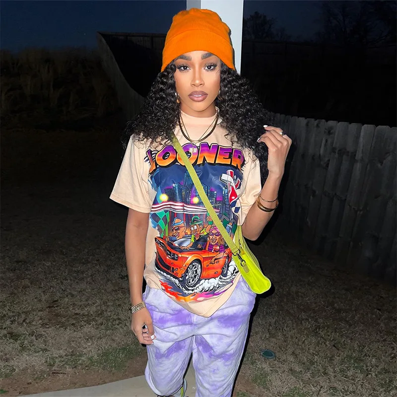 Graphic Print Summer Casual T Shirt Women Fashion Streetwear O Neck Short Sleeve Loose Tees Female Gothic Sexy Y2K Tops
Graphic Print Summer Casual T Shirt Women Fashion Streetwear O Neck Short Sleeve Loose Tees Female Gothic Sexy Y2K Tops
