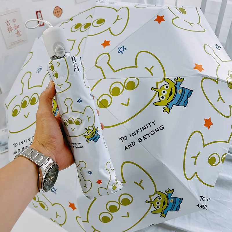 Disney Alien Umbrella Anime Cartoon Toy Story Automatic Female Sun Umbrella Folding Vinyl Sun Protection UV Protection for Kids
Disney Alien Umbrella Anime Cartoon Toy Story Automatic Female Sun Umbrella Folding Vinyl Sun Protection UV Protection for Kids