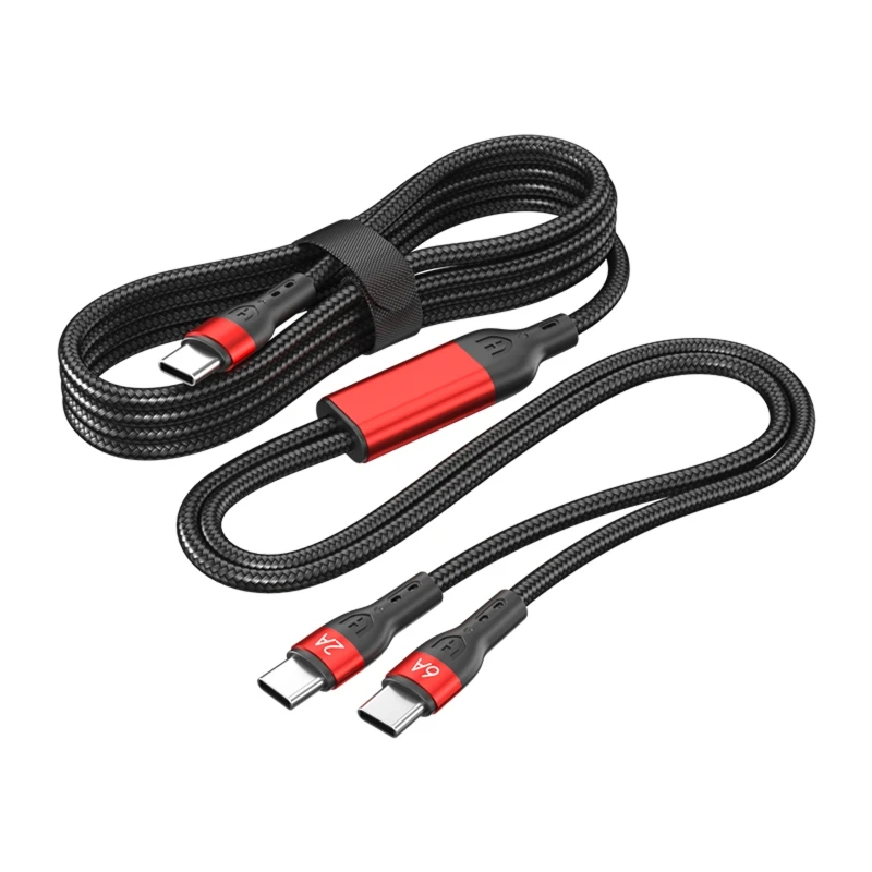 

Кабель USB C от 1 до 2, шнур для зарядки телефона, удлинитель типа C, разветвитель для зарядки телефонов, планшетов, 66 Вт, 1,5