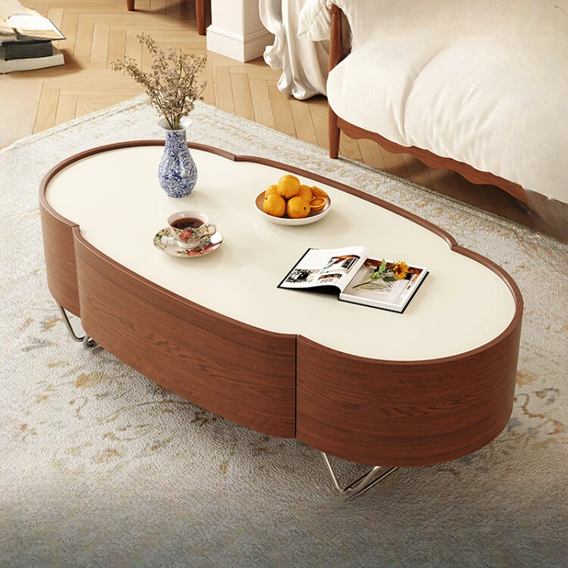 Solid wood coffee table, living room, small household, antique style, round edge table for storage
Solid wood coffee table, living room, small household, antique style, round edge table for storage