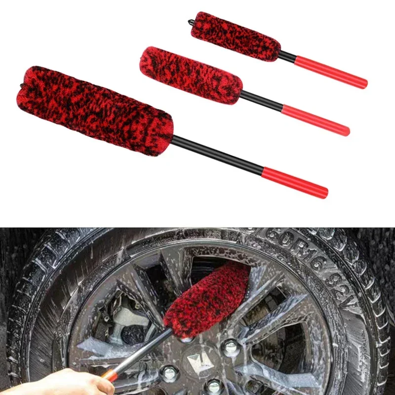 

Auto Wheel Detailing Brush Bendable Wheel Woolies Car Cleaning Tools for Car Rim Tire Washing Easily Clean Hard-To-Reach Areas