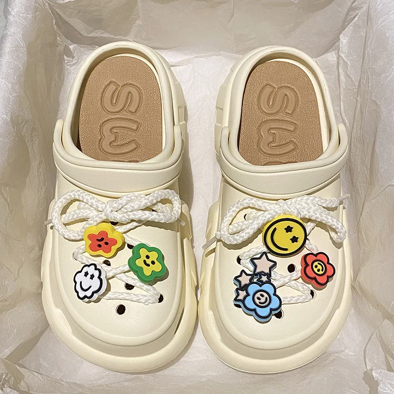 Summer Women's Hole Shoes Comfortable Breathable Home Thick Sole Shoes Indoor Sandals Slippers Fashion New Women's Garden Shoes
Summer Women's Hole Shoes Comfortable Breathable Home Thick Sole Shoes Indoor Sandals Slippers Fashion New Women's Garden Shoes