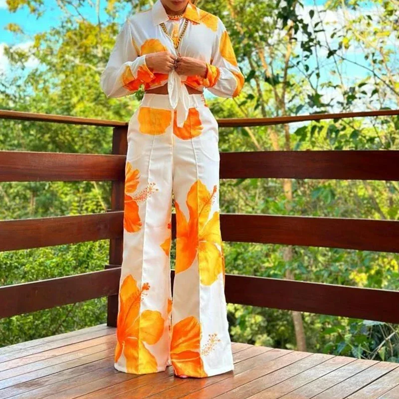 Женский офисный костюм с принтом зебры, рубашка с длинным рукавом и широкие брюки, Повседневная Свободная блузка, костюм из двух предметов 
Женский офисный костюм с принтом зебры, рубашка с длинным рукавом и широкие брюки, Повседневная Свободная блузка, костюм из двух предметов