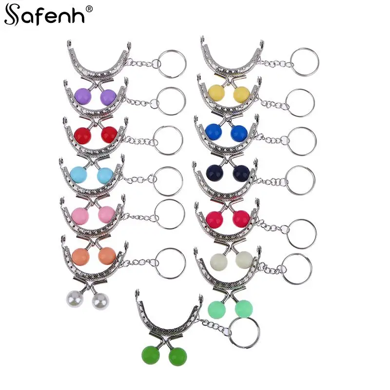 1Pc Lovely 5CM Silver Metal Purse Frame Colorful Bead Head With KeyChain Frames Kiss Clasp DIY Bag Accessory
1Pc Lovely 5CM Silver Metal Purse Frame Colorful Bead Head With KeyChain Frames Kiss Clasp DIY Bag Accessory