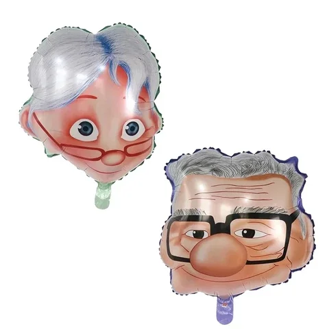 

10/30/50pcs Cartoon Grand Father Mother Character Alice Foil Helium Balloons Travel Theme Party Decaration Kids Toys Air Globos