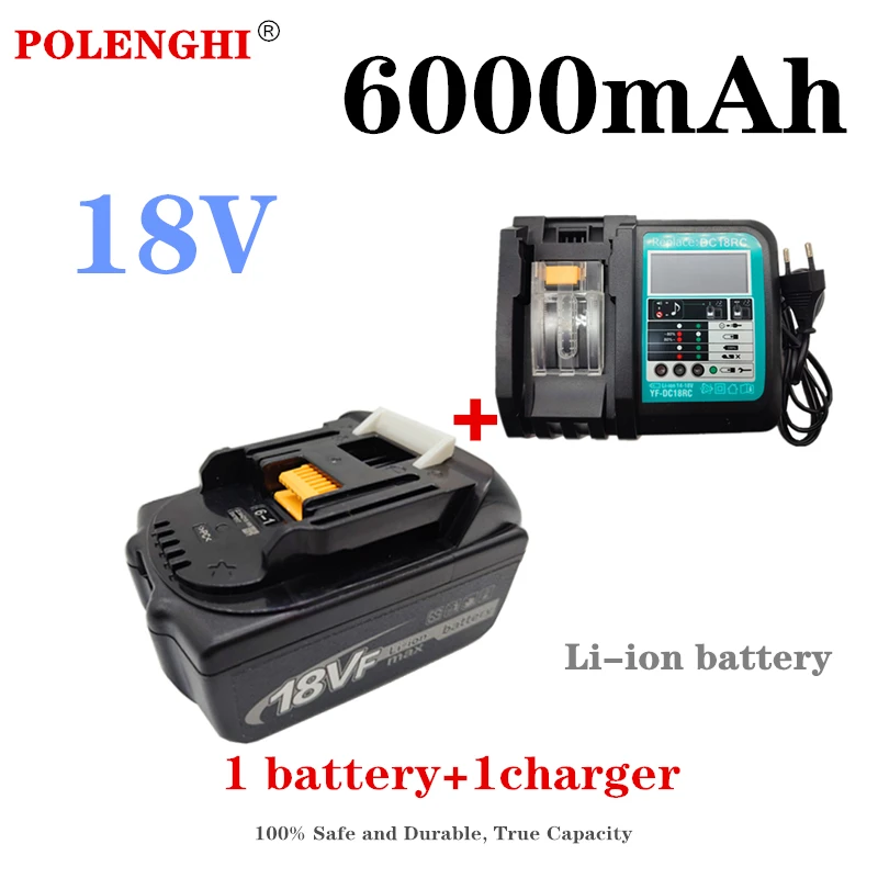 18V 6000mAh replaces MAKITA to replace battery LXT BL1860B BL1860 BL1850 electric tool rechargeable lithium-ion battery3Acharger
18V 6000mAh replaces MAKITA to replace battery LXT BL1860B BL1860 BL1850 electric tool rechargeable lithium-ion battery3Acharger